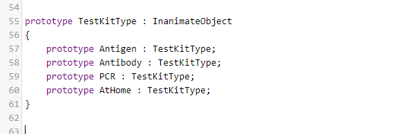 Here is some real code used to extend Buffaly with knowledge of the test kit types